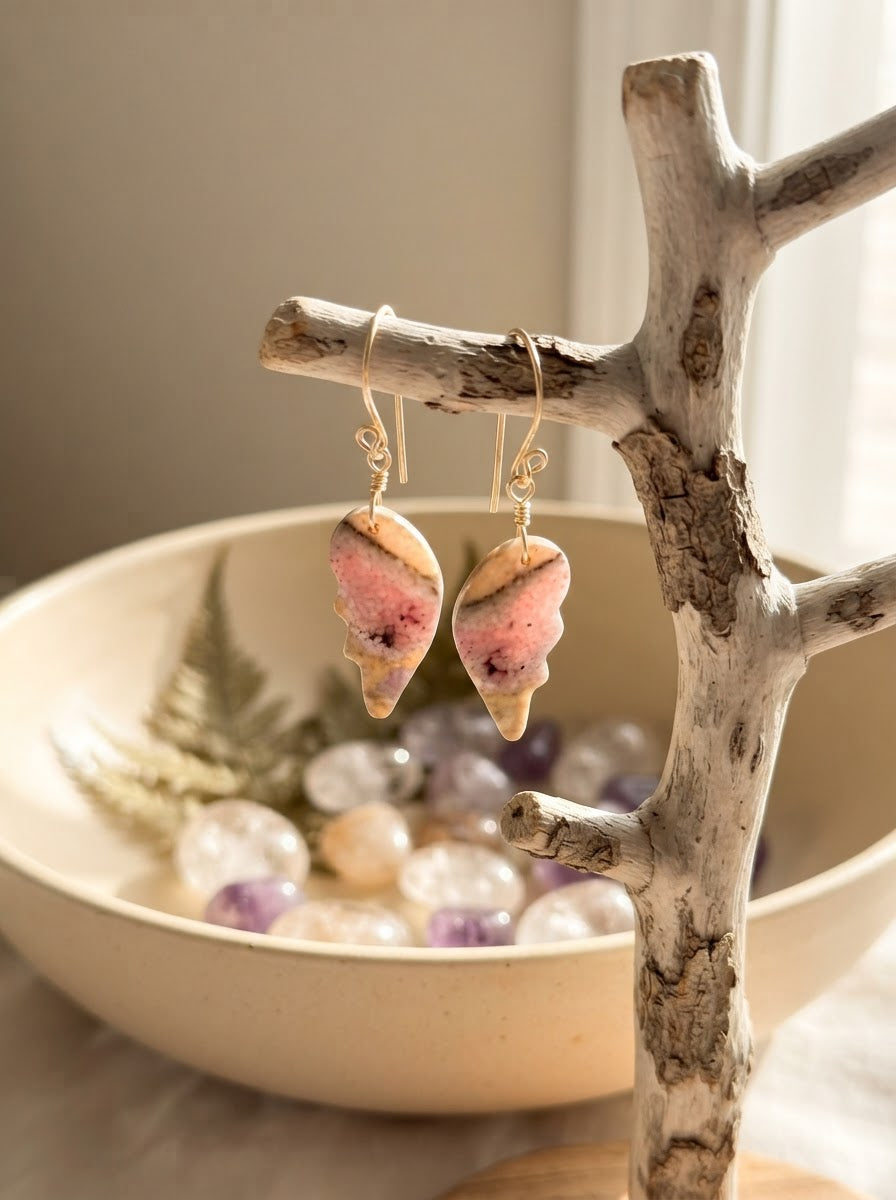 Earrings with ocean Jasper