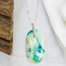 Pendant with opal wood
