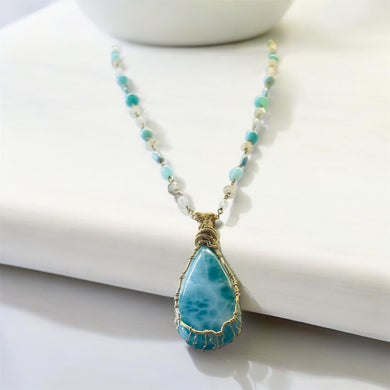 Necklace with Larimar