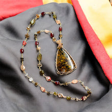 Necklace with African Brown Gold Pietersite