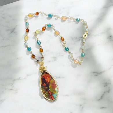 Necklace with Pankawarna Agate