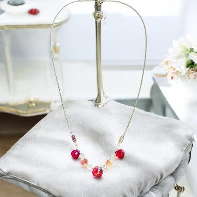 Necklace with Afghan pink Turmaline