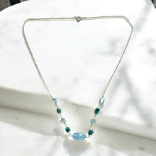 Necklace with Afghan Tourmalina and aquamarine