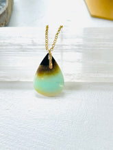 Pendant with natural opalized petrified wood