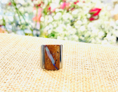 Ring with Koroit opal