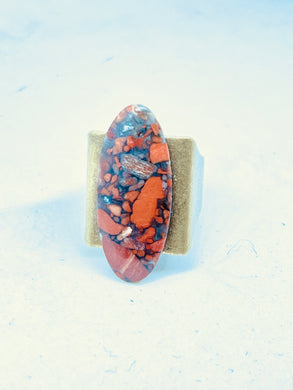 Ring with red agate