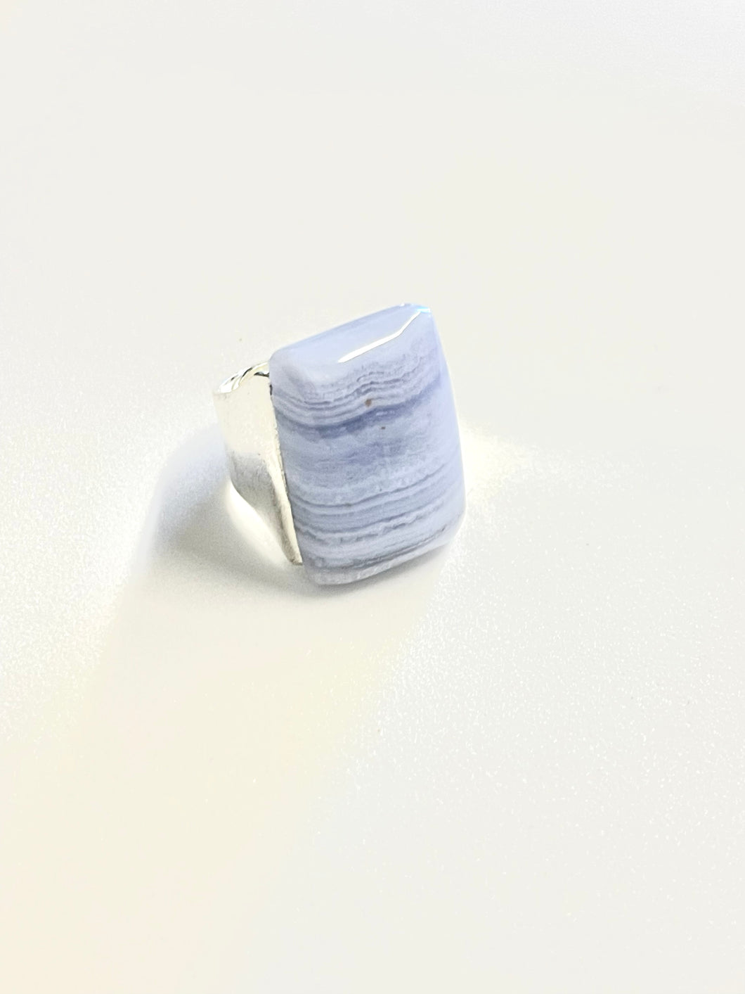 Ring with blue lace Agate