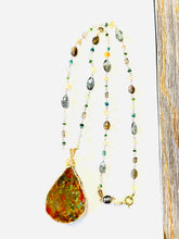 Necklaces with big Ammolite